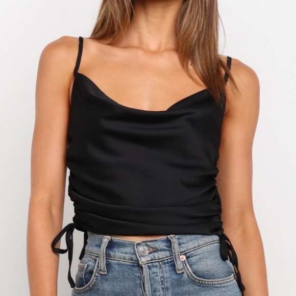 Petal & Pup Tops - Petal and Pup Cropped Cowl Necline Top